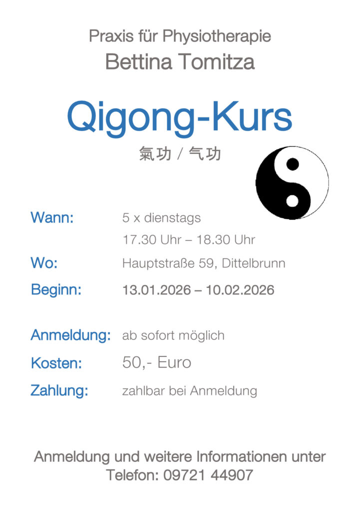 nächstger QiGong-Kurs im Januar 2026